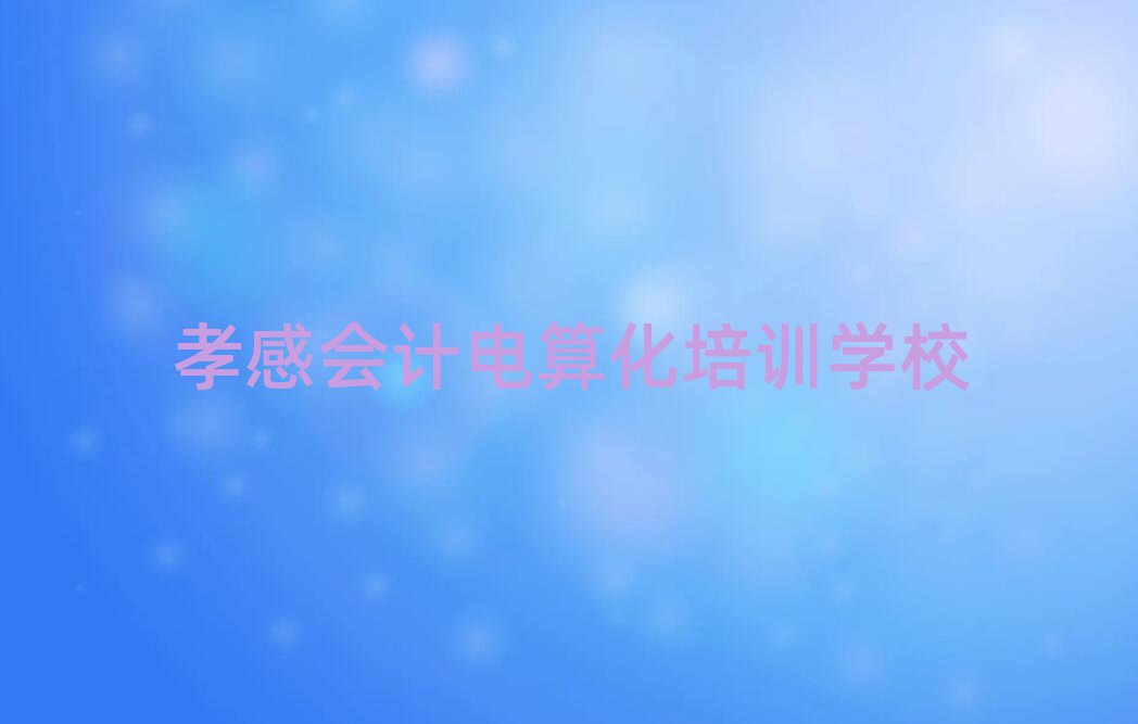 孝感學(xué)會計(jì)電算化哪兒好名單榜首出爐