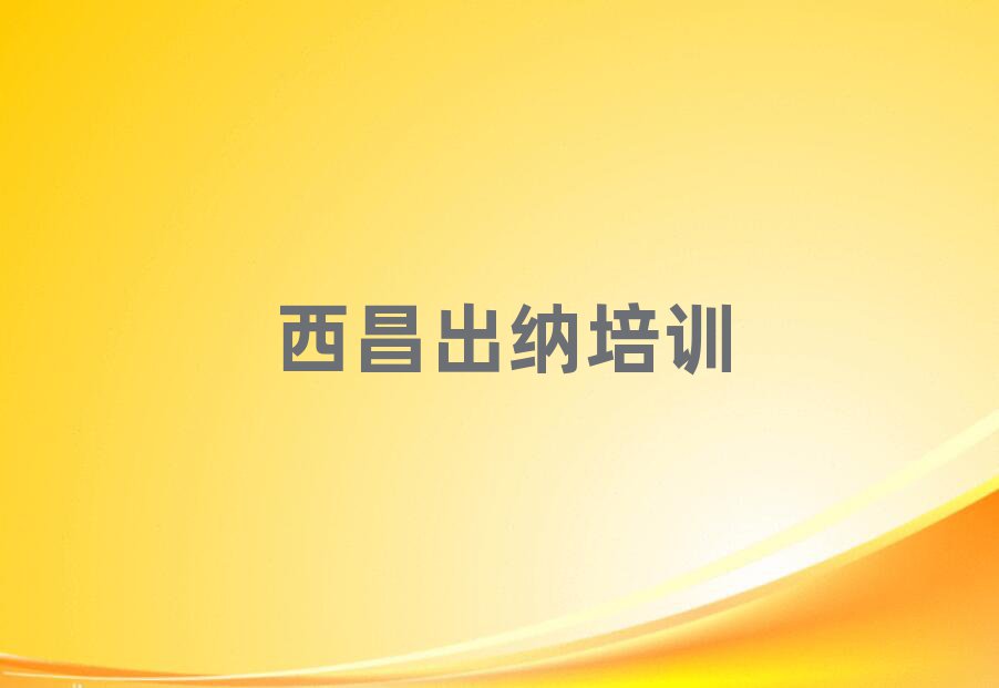 2025年西昌學出納哪里好名單榜首公布
