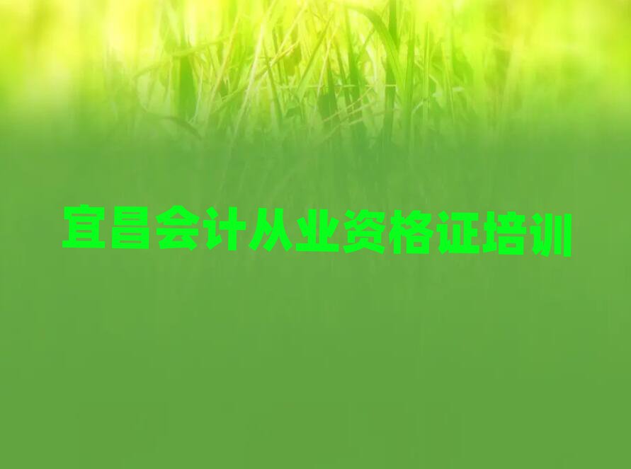 4月宜昌西陵區學會計從業資格證在哪學