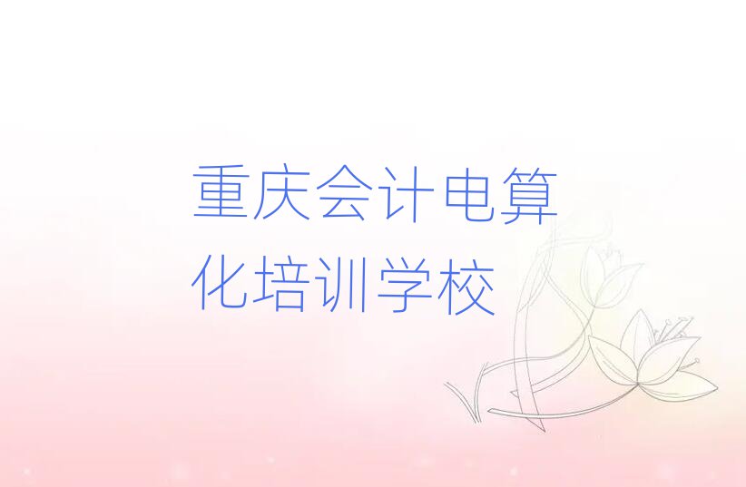4月重慶南岸區(qū)會計電算化培訓班推薦一下