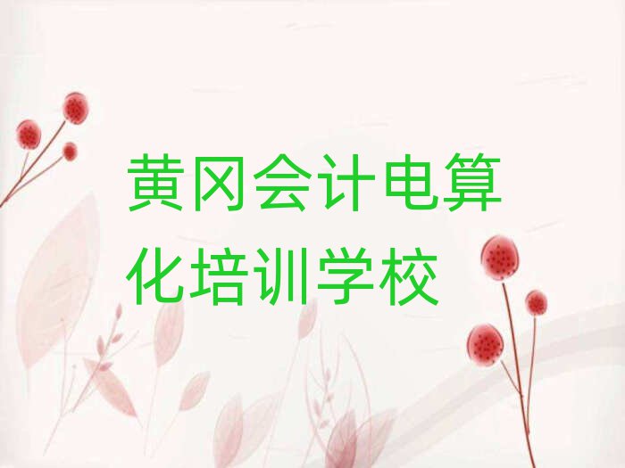 黃岡黃州區會計電算化班培訓怎么樣學排名top10