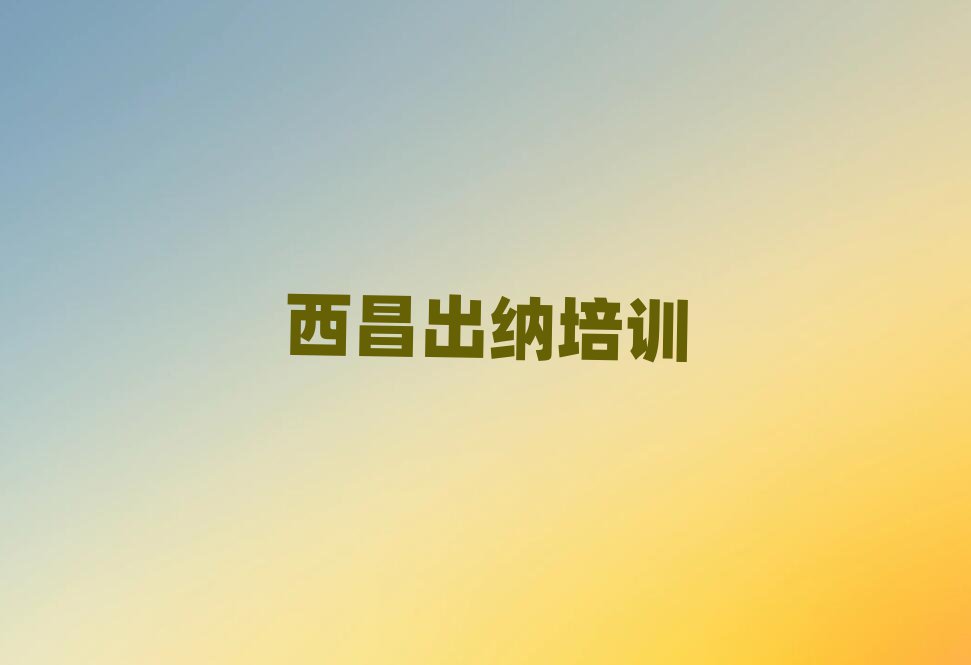 西昌人民路出納培訓多少錢