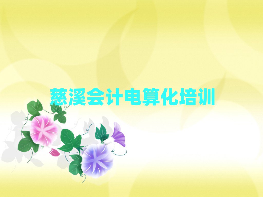 慈溪學會計電算化哪里好精選名單出爐