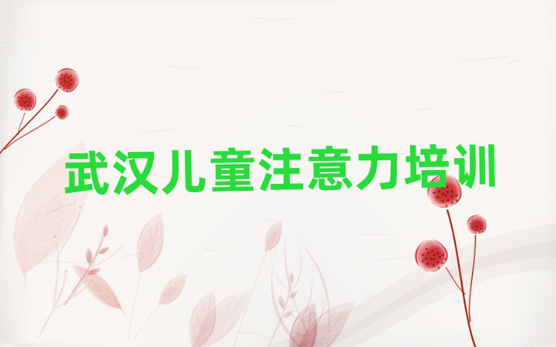 武漢東西湖區線上兒童專注力訓練培訓班排名口碑好的
