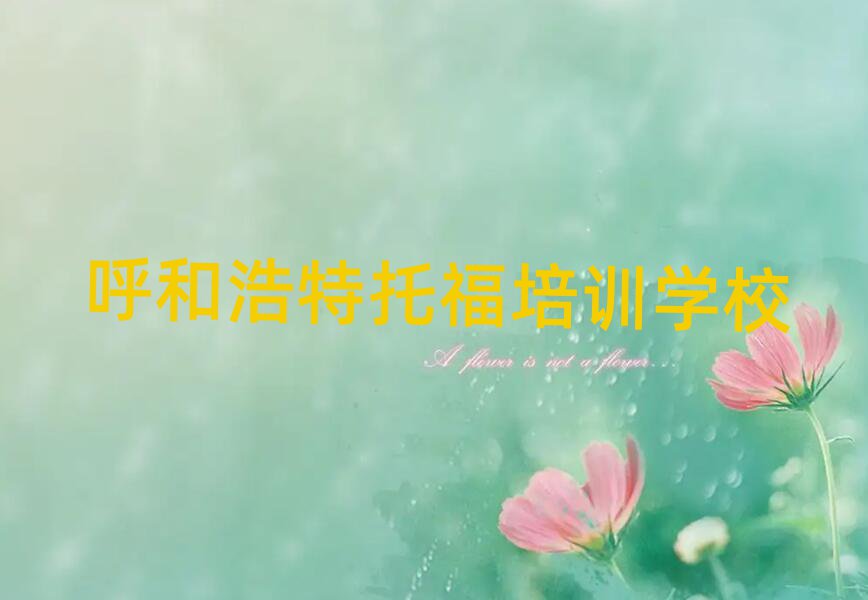 呼和浩特比較好的托福培訓班排名更新