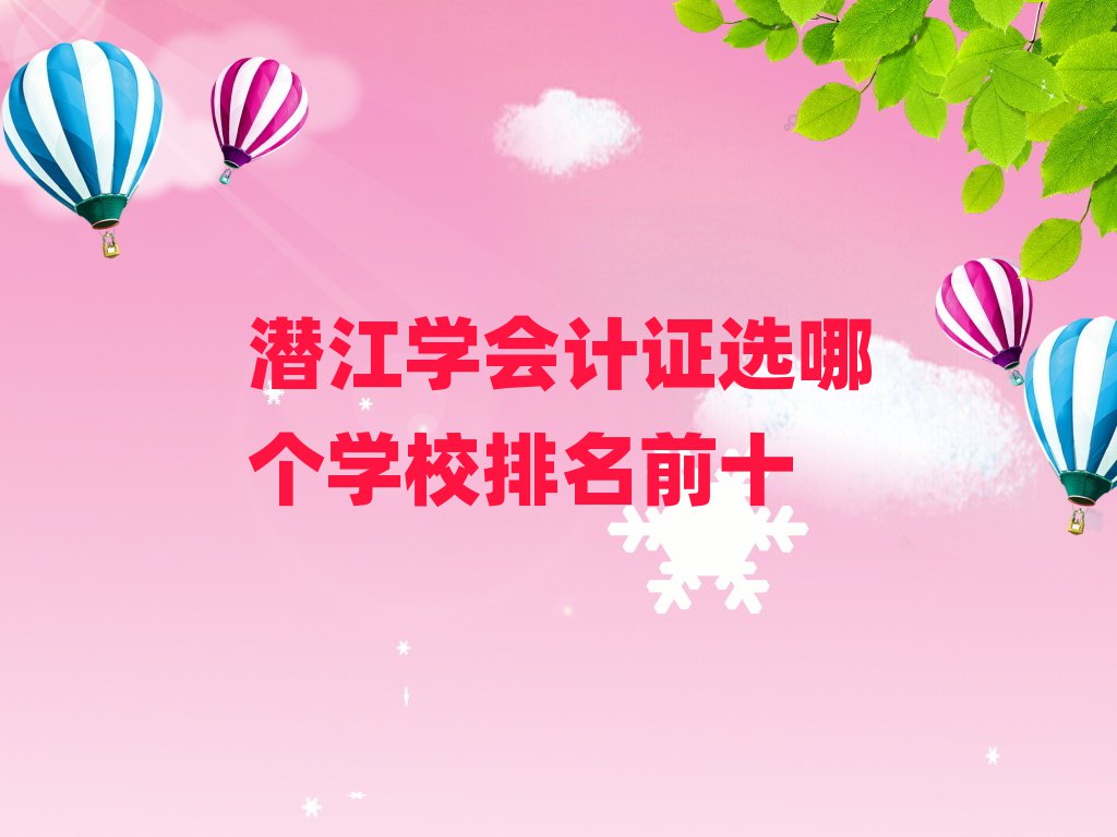 潛江學會計證選哪個學校排名前十