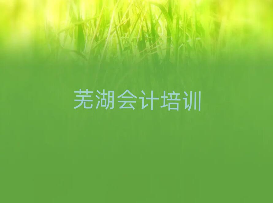 蕪湖附近會計培訓(xùn)班十大正規(guī)排行