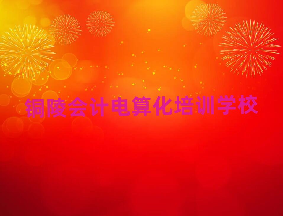 銅陵學習會計電算化十大一覽匯總本地甄選的