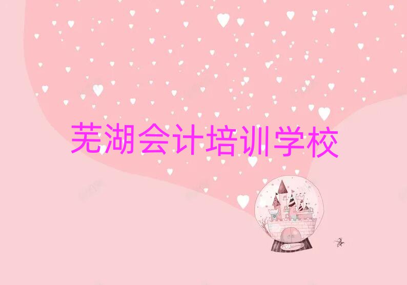 蕪湖鏡湖區會計培訓班時間安排表格