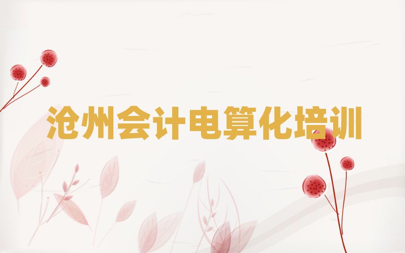 2025滄州會計電算化線上學習班top排行榜