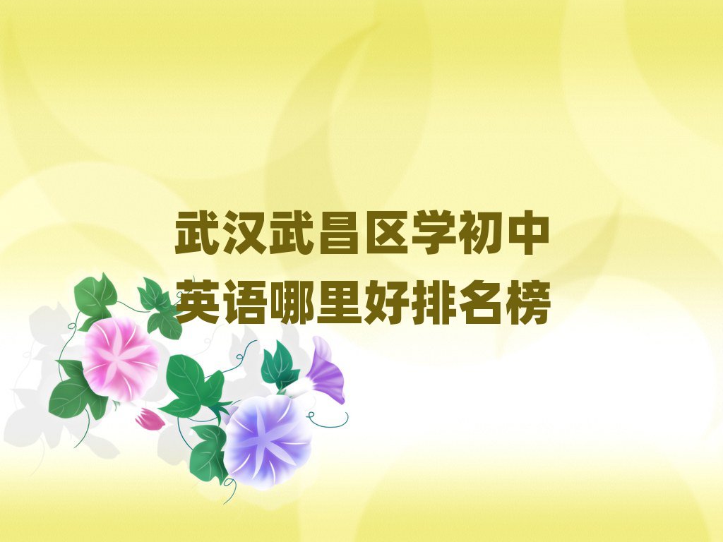 武漢武昌區學初中英語哪里好排名榜