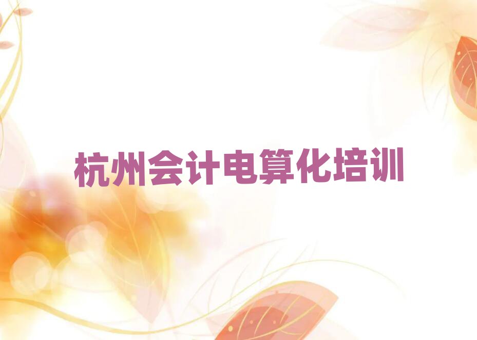 杭州會(huì)計(jì)電算化網(wǎng)上課程十大正規(guī)排行